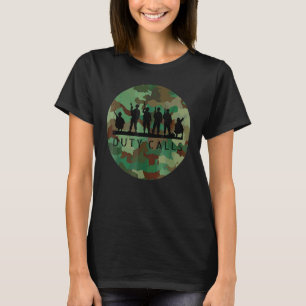 Camiseta Chamada de Direitos de Figuras de Soldado de Camuf