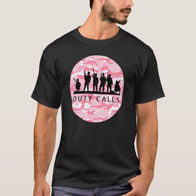 Camiseta Chamada de Direitos de Figuras de Soldado de Camuf (Frente)