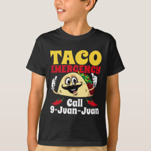 Camiseta Chamada de Emergência do Taco 9 Juan Funny Cinco d