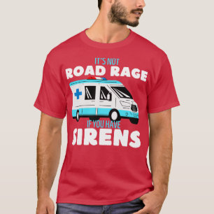 Camiseta Chamada de Emergência Médica de Condutor de Ambulâ