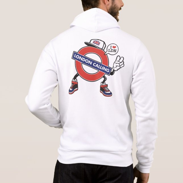Camiseta Chamada de Londres de Texto Personalizado (Verso)