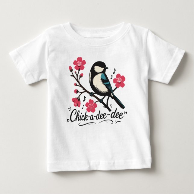 Camiseta Chamada de passarinho chick-a-dee-dee-dee (Frente)