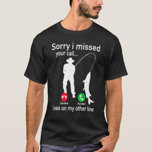 Camiseta Chamada de Telefone de Pesca Com Linha de Pesca Pe
