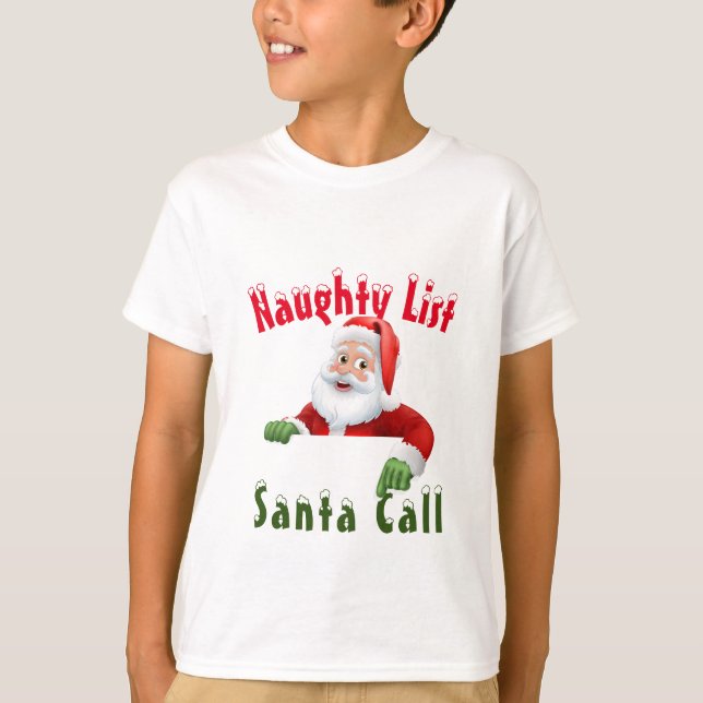 Camiseta Chamada do Papai Noel da Lista Travessa (Frente)