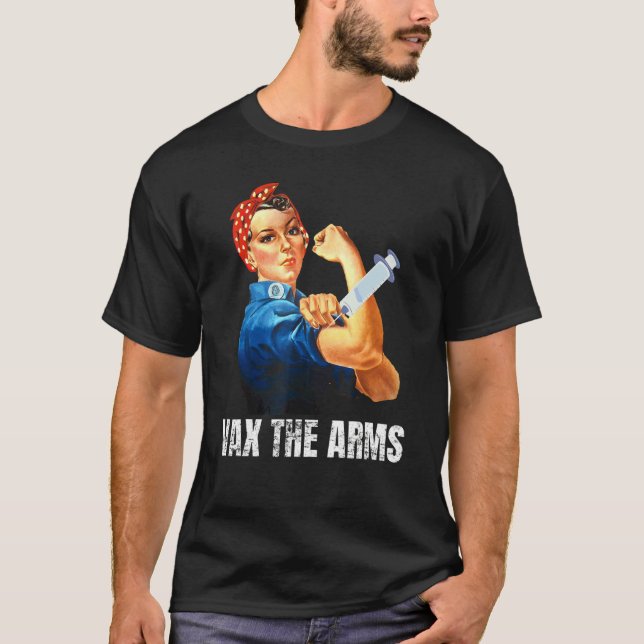 Camiseta Chamada para Armas Não Esperem Vacinar Vax Os Braç (Frente)