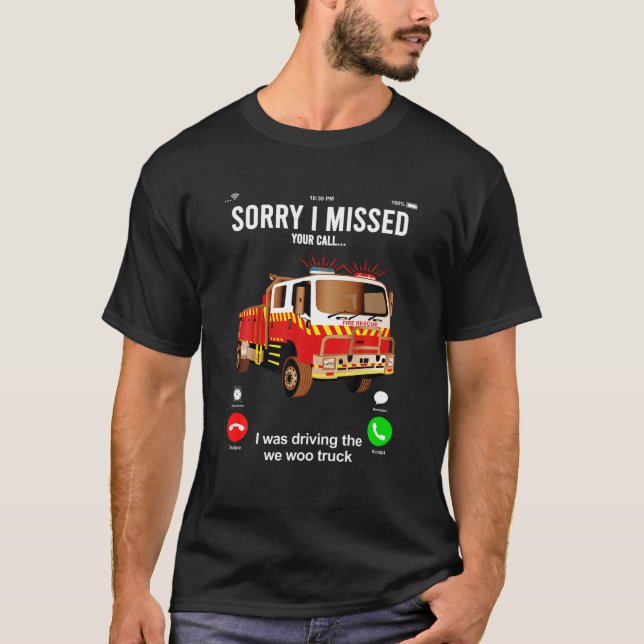 Camiseta Chamada Telefônica Perdida Bombeiro Hero Truck Res (Frente)