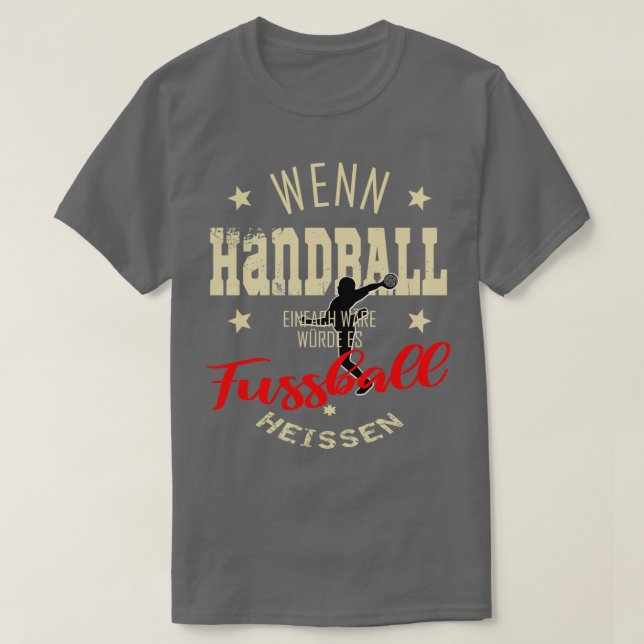 Camiseta Chamador de handebol dizendo presente provocador (Frente do Design)