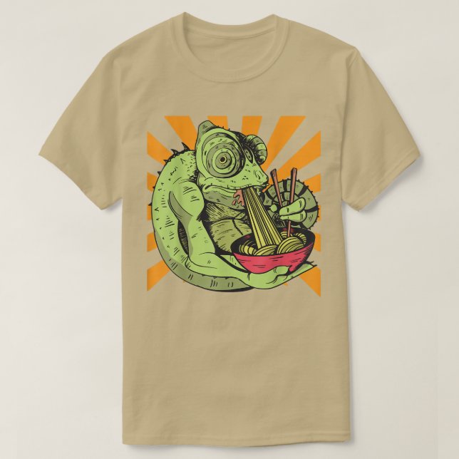 Camiseta Chamaleon Ramen Noodles (Frente do Design)