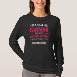 Camiseta Chamam-Me Farmor Porque Parceiro Do Crime Engraçad