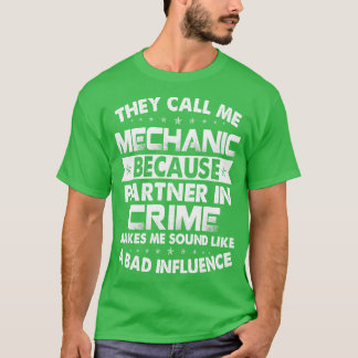 Camiseta Chamam-Me Mecânico Porque Parceiro Mecânico T S