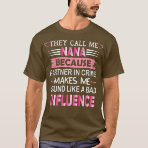 Camiseta Chamam-Me Nana Engraçada Avó Vovó