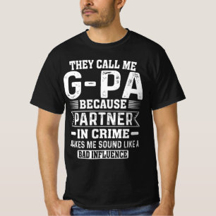 Camiseta Chamam-Me Parceiro G-pa Em Crimes Pais Papa