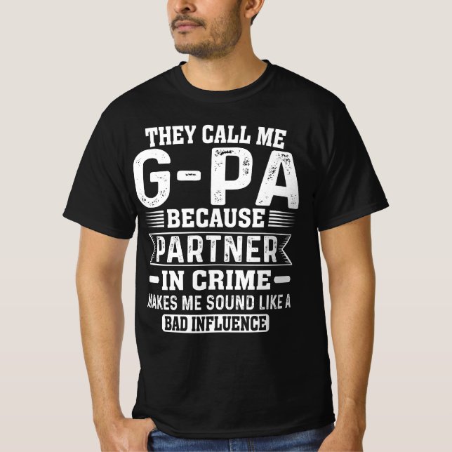 Camiseta Chamam-Me Parceiro G-pa Em Crimes Pais Papa (Frente)