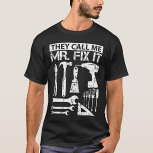 Camiseta Chamam-Me Sr. Fix É Engraçado Pai Do Handyman Pai