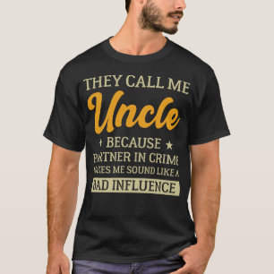 Camiseta Chamam-Me Tio Dia de os pais Engraçado