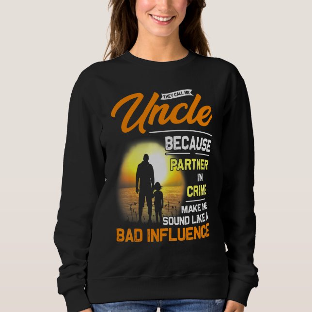 Camiseta Chamam-Me Tio Porque Parceiro Do Crime Pai (Frente)