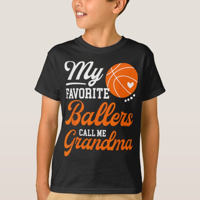 Camiseta Chamam-Me Vovó De Basquete (Frente)