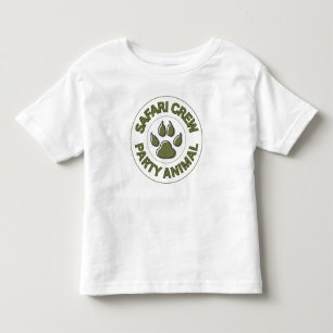 Camiseta Chamando Todos os Animais da Festa Equipe Safari A