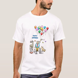 Camiseta Chamando Todos os Animais de Aniversário