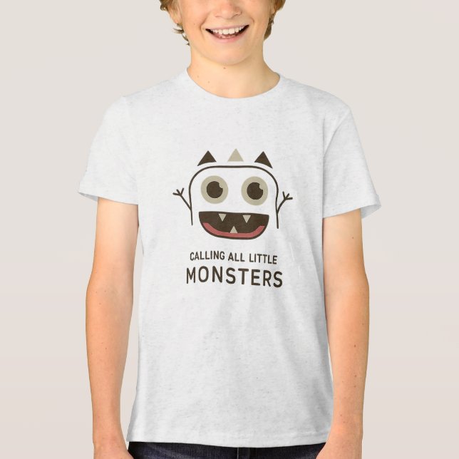 Camiseta Chamando Todos Os Pequenos Monstros De Feliz Dia d (Frente)