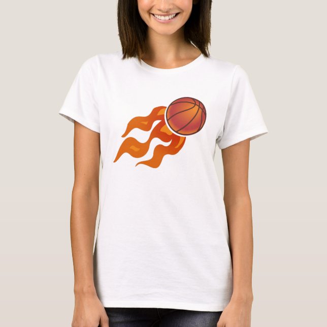 Camiseta Chamas de basquete (Frente)