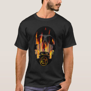 Camiseta Chamas de Fogo de Caveira
