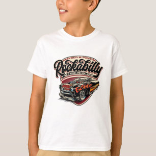 Camiseta Chamas de velocidade de rotação (Rockabilly Hotrod