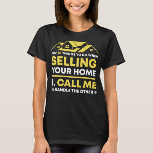 Camiseta Chame-Me Agente Imobiliário Gift Funny Realtor Inv