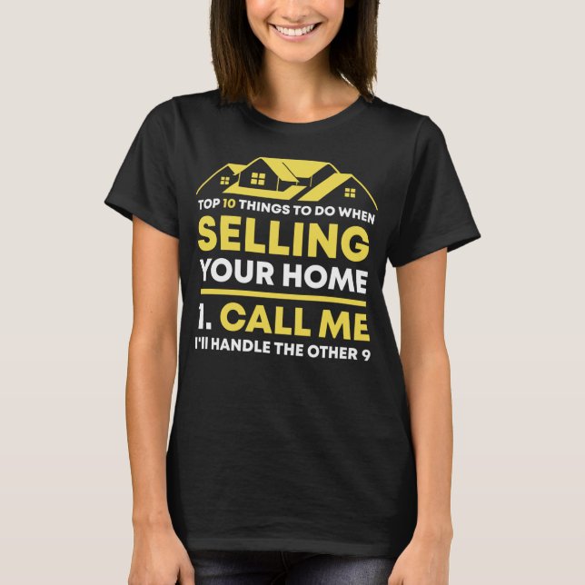 Camiseta Chame-Me Agente Imobiliário Gift Funny Realtor Inv (Frente)