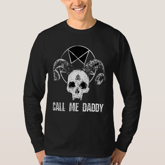 Camiseta Chame-me de citação de Satã de Pai (Frente)