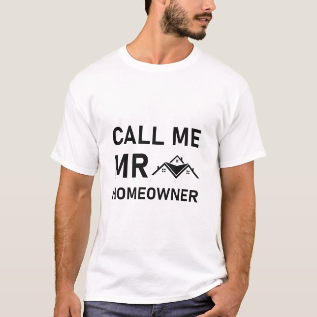Camiseta Chame-me de proprietário imobiliário (Frente)