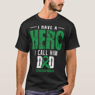 Camiseta Chame-O De Fita Do Defensor Da Depressão Do Pai