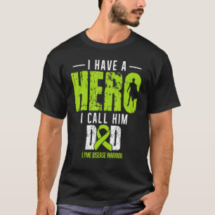Camiseta Chame-O De Pai De Amparo À Doença De Lyme Ribb
