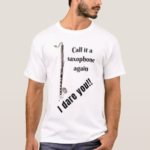 Camiseta Chame-o de saxofone de novo.