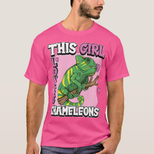 Camiseta Chameleon Cita Chamaeleons Esta Rapariga Adora Cha
