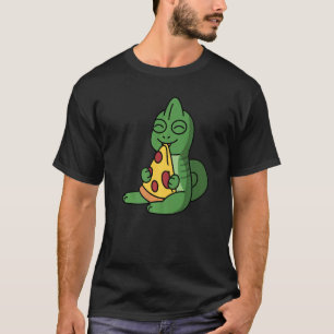 Camiseta Chameleon Eating Pizza Pet