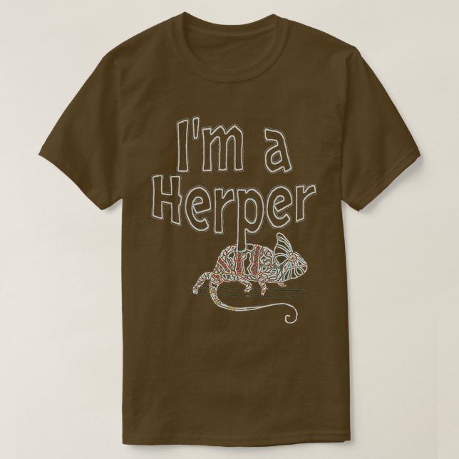 Camiseta Chameleon Im a Herper neon design  (Frente do Design)