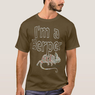 Camiseta Chameleon Im a Herper neon design 