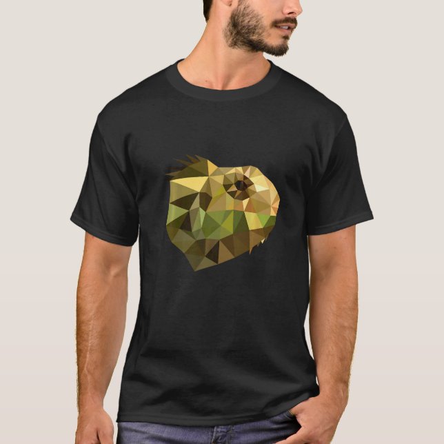 Camiseta Chameleon Lizard Polygon Art Terrarium (Frente)