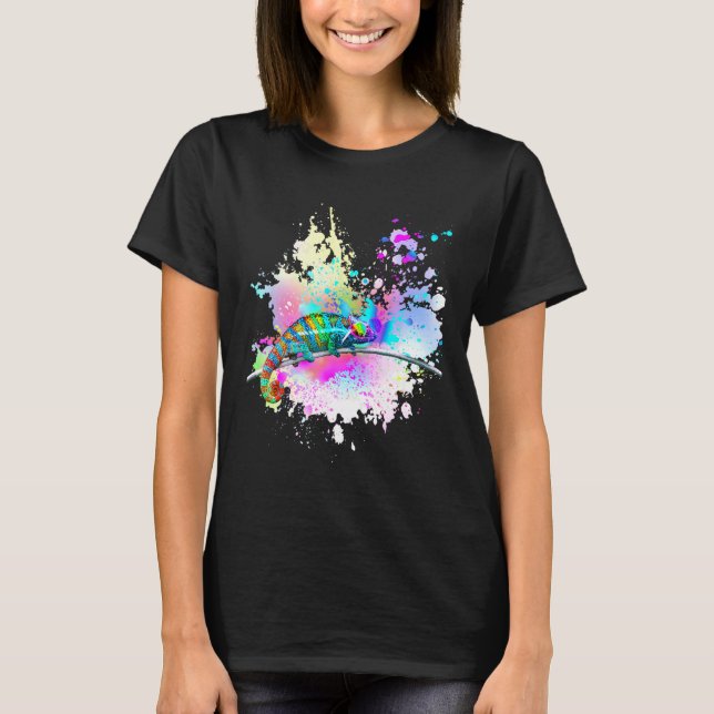 Camiseta Chameleon Lizard Rainbow Heart Glass Sungla (Frente)