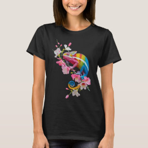 Camiseta Chameleon Lizard - Répteis de flor selvagem