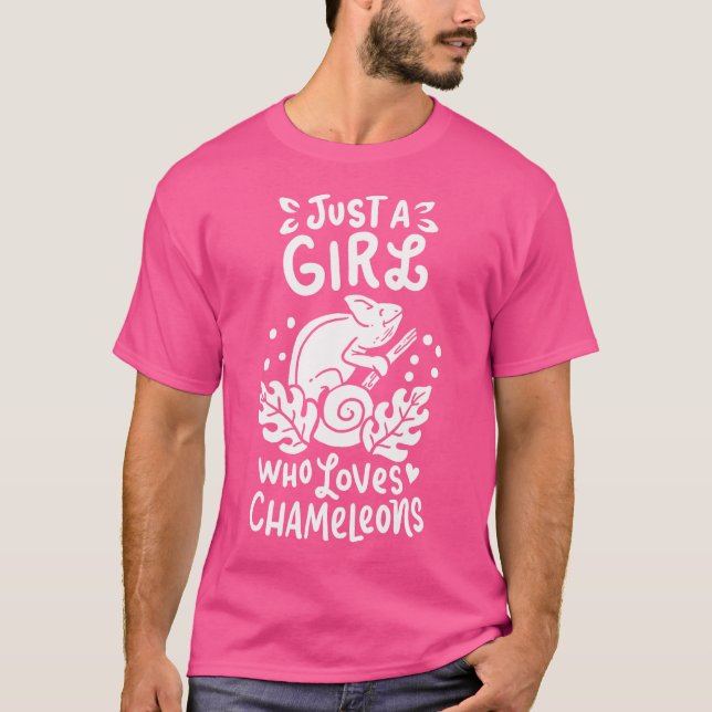 Camiseta Chameleon Lizard Reptile Pet Engraçado (Frente)