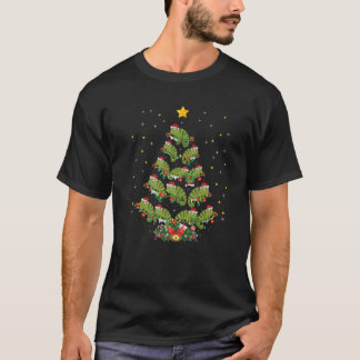 Camiseta Chameleon Lover Xmas Tree Santa Hat Chameleon Chri
