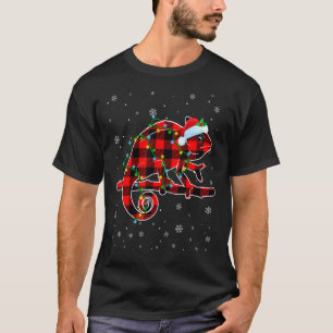 Camiseta Chameleon Natal Santa Hat Bichos Fofos Xmas Li