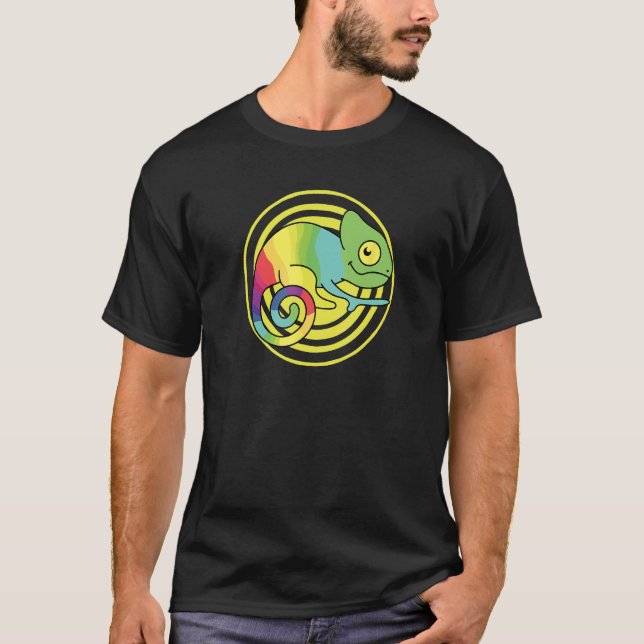 Camiseta Chameleon Rainbow Colored Chameleons (Frente)