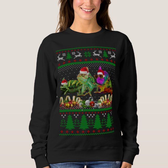 Camiseta Chameleon Ugly Christmas Sweater (Frente)