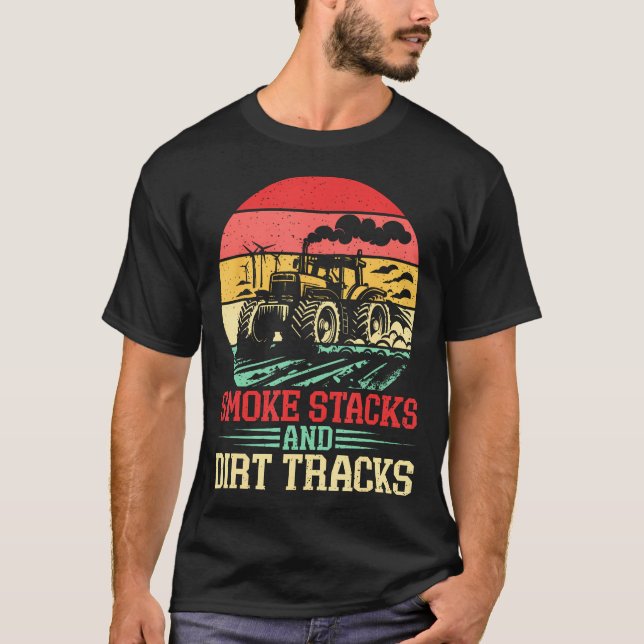 Camiseta Chaminés E Pistas De Terra Tração De Trator (Frente)