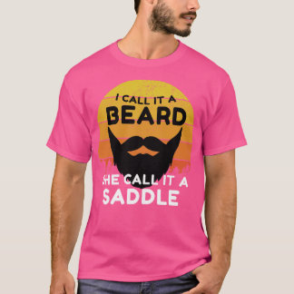 Camiseta chamo-lhe uma barba que ela chama de vintage sela