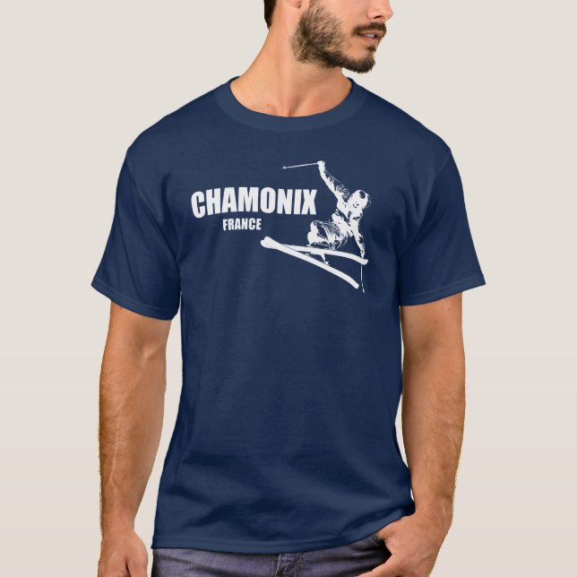 Camiseta Chamonix França Skier (Frente)