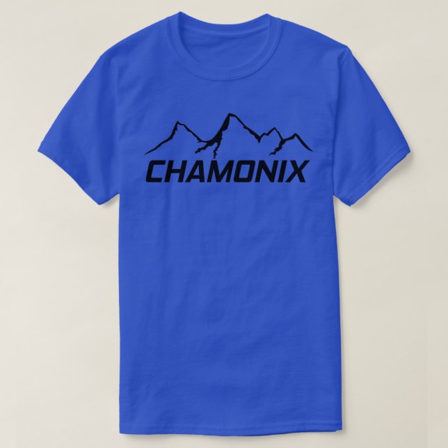 Camiseta Chamonix France Ski Resort Mont Blanc (Frente do Design)
